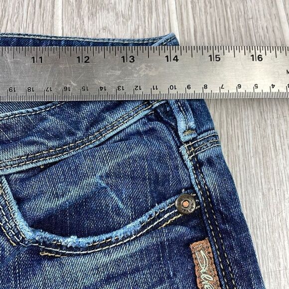 Silver Jeans Women's Isabel Distressed Boot cut Jeans Blue 28 - Picture 12 of 15